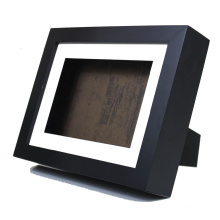 good quality custom Solid wood Black Color Mat Wood photo Frame with an 5*7 opening